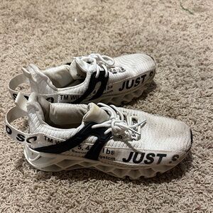 Kids White and Black Sneakers